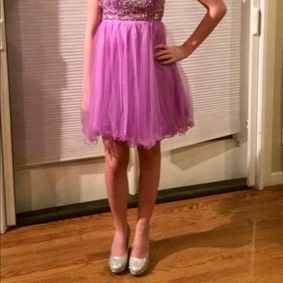 Lavender Short Formal Dress - Picture 3 of 3